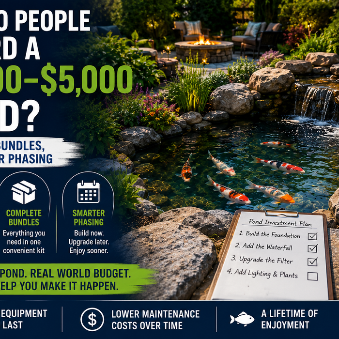 How Do People Afford a $3,000–$5,000 Pond? Financing, Bundles, and Smarter Phasing