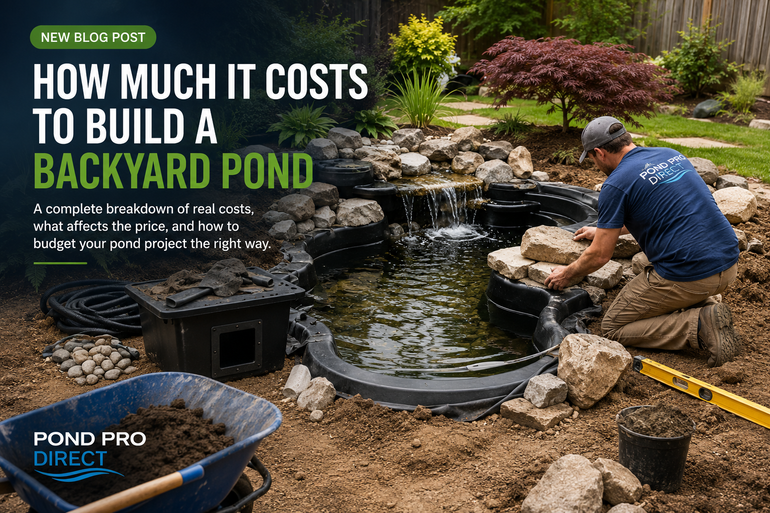 How Much Does It Cost to Build a Backyard Pond? Kit vs. Pro, All-In (2026)