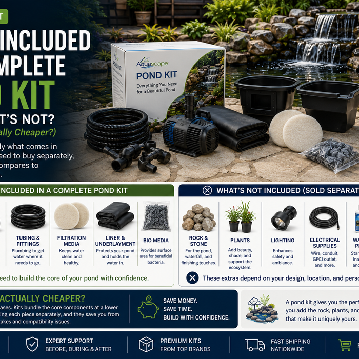 What's Included in a Complete Pond Kit — and What's Not? (And Is a Kit Actually Cheaper Than Buying Parts?)