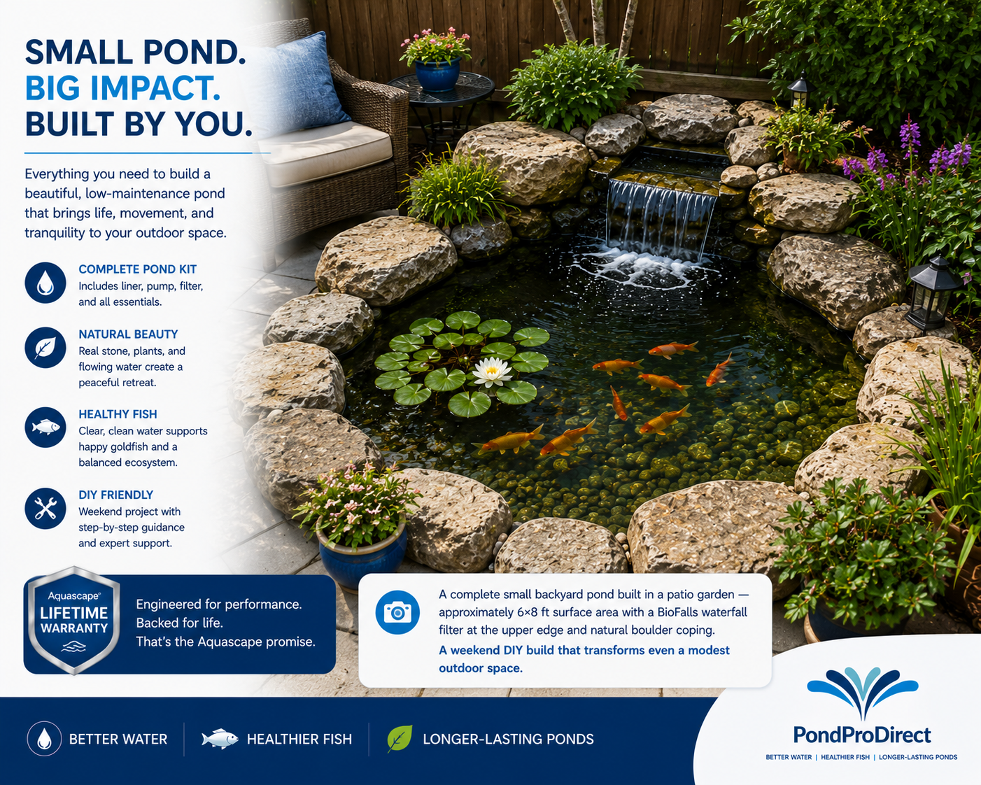 Best Pond Kits for Small Backyards: Top Picks Under 10×10