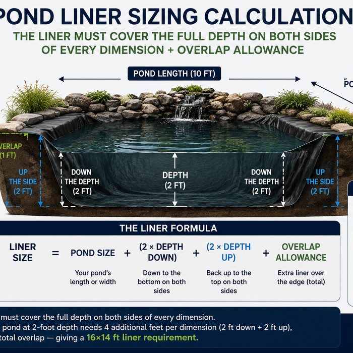Pond Liner Sizing Guide: How Much Liner Do You Need?