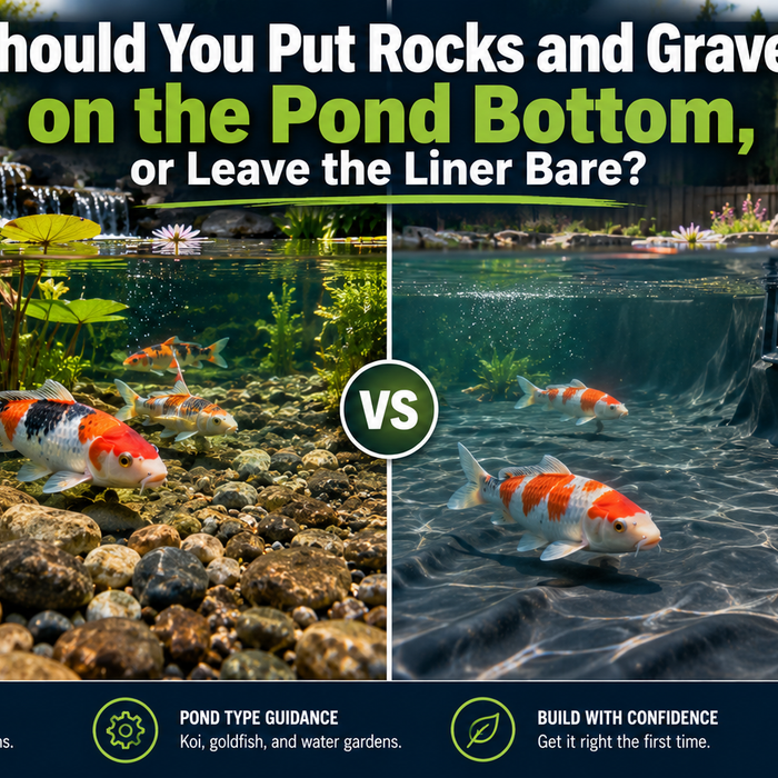 Should You Put Rocks and Gravel on the Pond Bottom, or Leave the Liner Bare?
