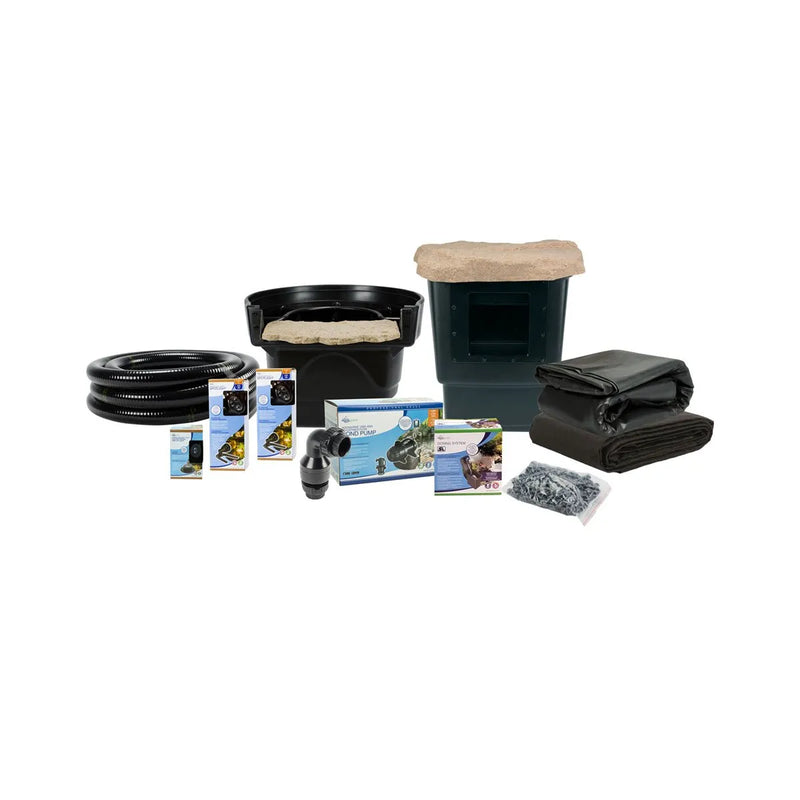 Aquascape 53034 Medium 11' x 16' Pond Kit – Complete Ecosystem System w/ AquaSurge 2000–4000 Pump