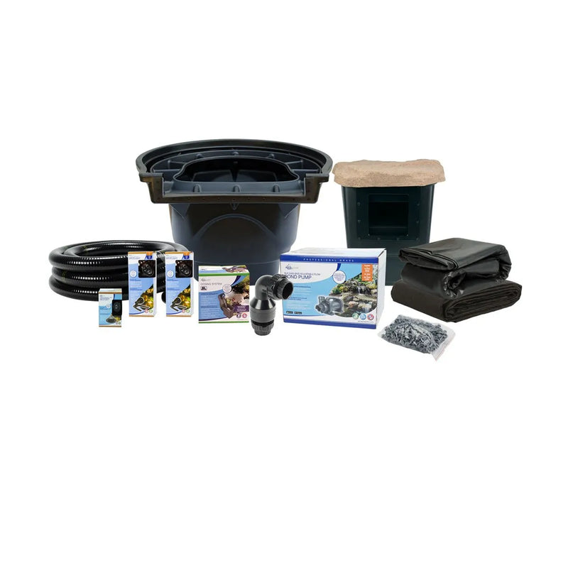 Aquascape 53063 Large 21' x 26' Pond Kit – Complete Ecosystem System w/ SLD 5000–9000 Adjustable Pump