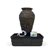Aquascape 58090 Stacked Slate Urn Fountain Kit – Pondless Patio & Garden Outdoor Water Feature System