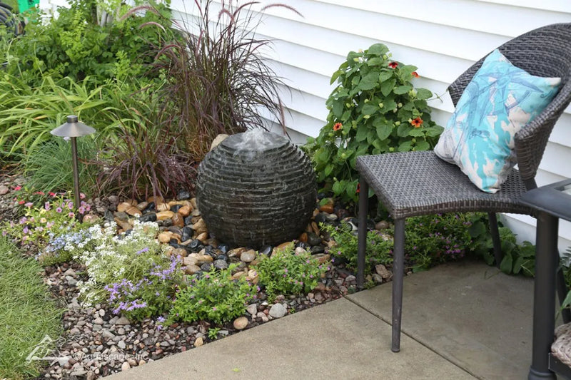 Aquascape Stacked Slate Sphere Fountain Kit – 18" Diameter