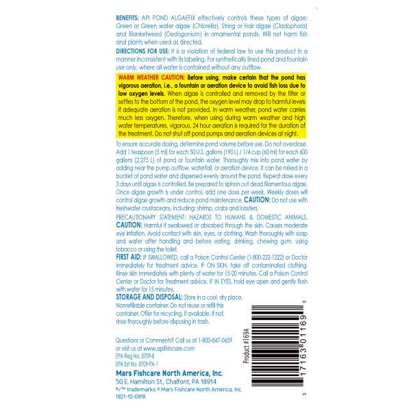 API Pond AlgaeFix – 1 Gallon