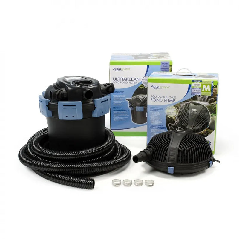 Aquascape UltraKlean 2500 Pond Filtration Kit – Complete UV & Biofiltration System