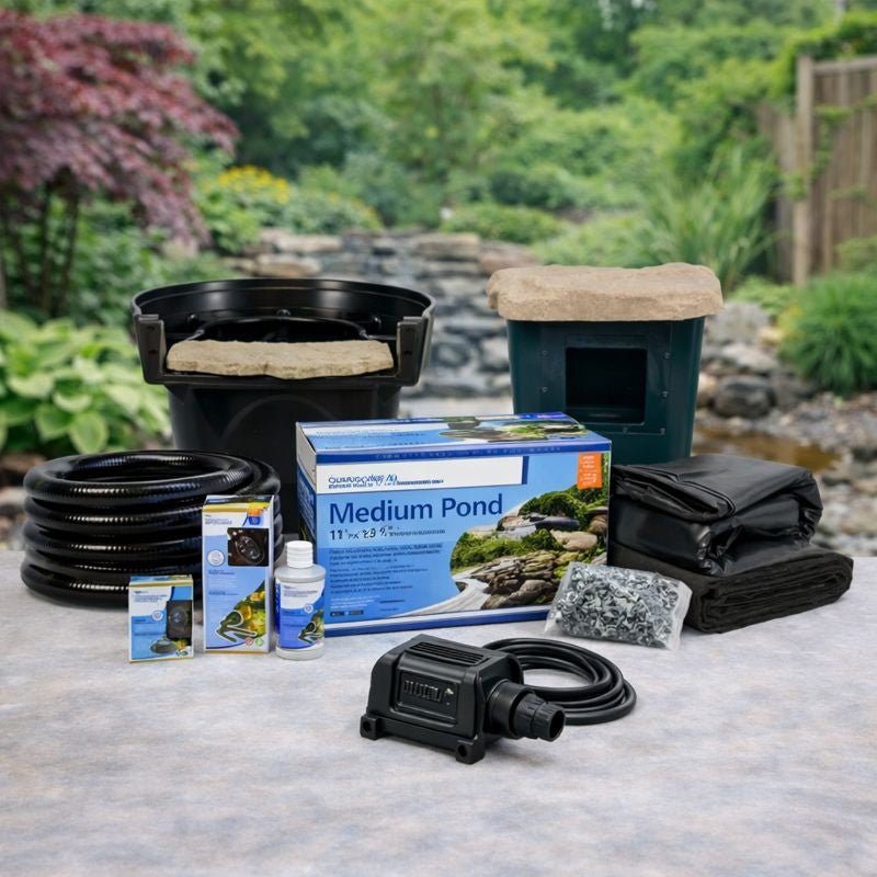 Aquascape 53034 Medium Pond Kit – 11' x 16' Pond w/ AquaSurge 2000–4000 Pump