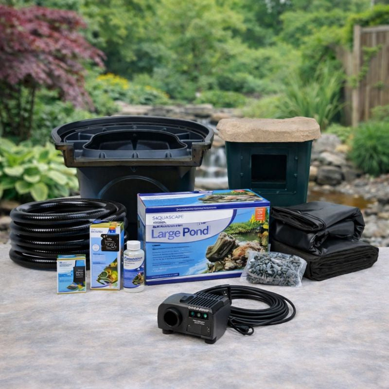 Aquascape 53063 Large Pond Kit – 21' x 26' Pond w/ SLD 5000–9000 Adjustable Pump