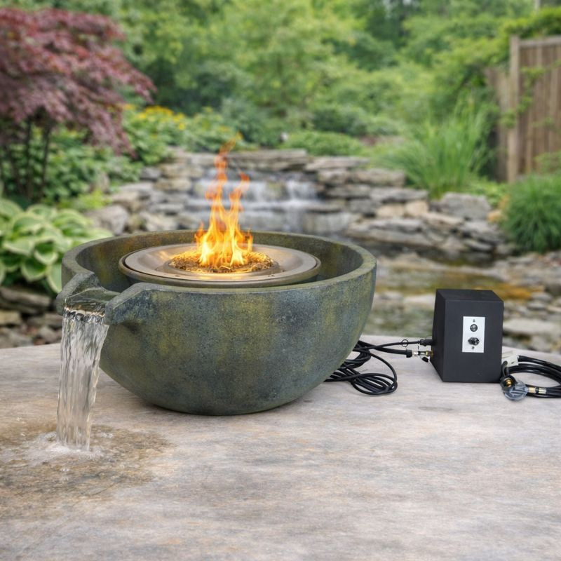 Aquascape 58092 Fire & Water Spillway Bowl – Pondless Waterfall Feature