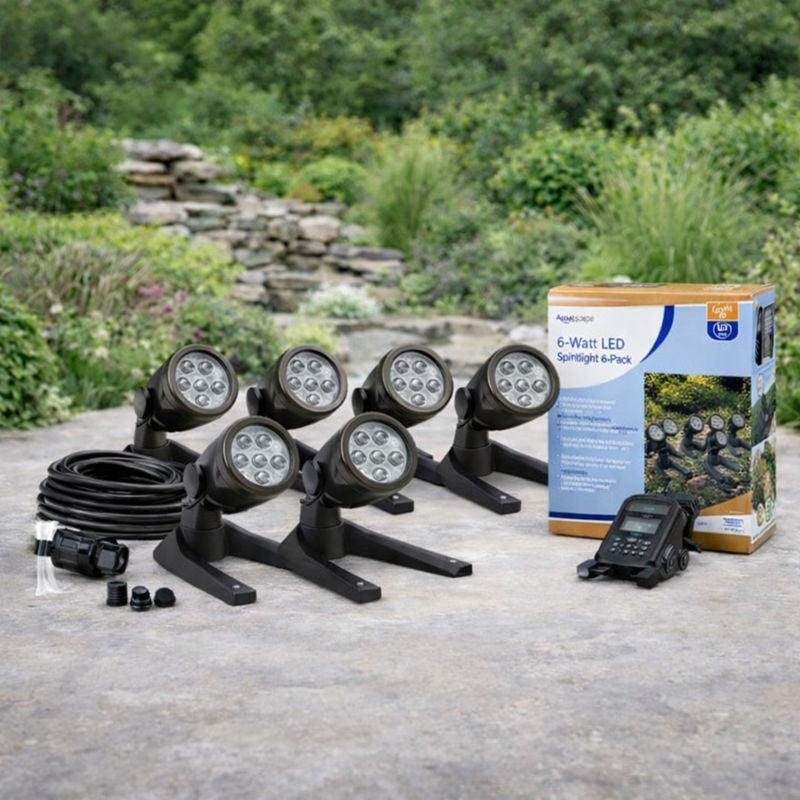 Aquascape 84048 6-Watt LED Spotlight – 6-Pack | Pond & Landscape Lighting