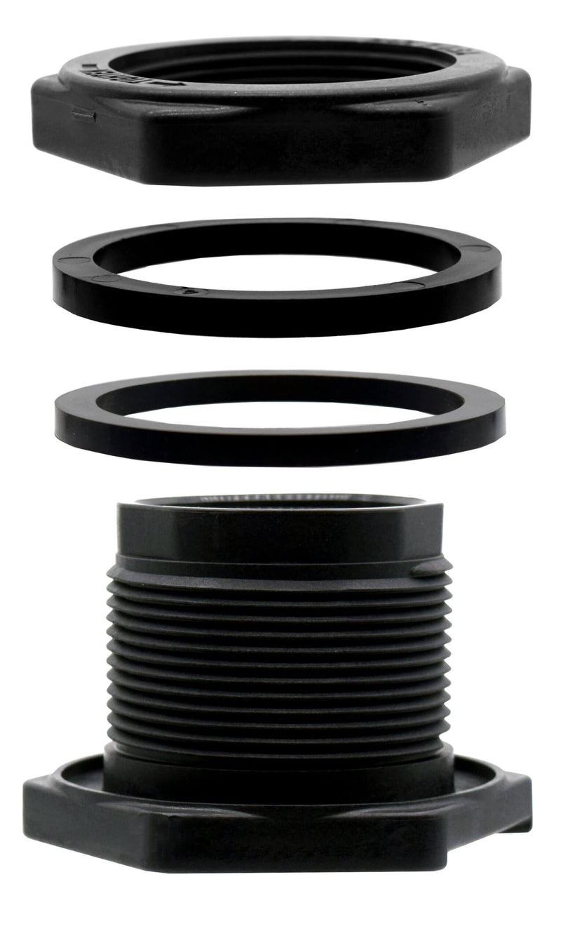 EasyPro BF200N – 2" Heavy-Duty Bulkhead Fitting (3" Hole Size)