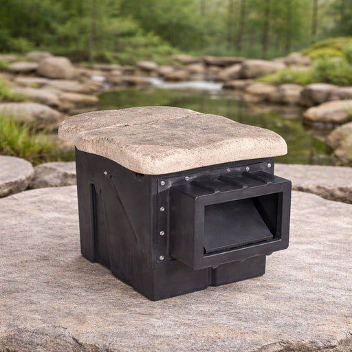 Blue Thumb PB1199 8" Elite Pond Skimmer Box with Natural Rock Lid