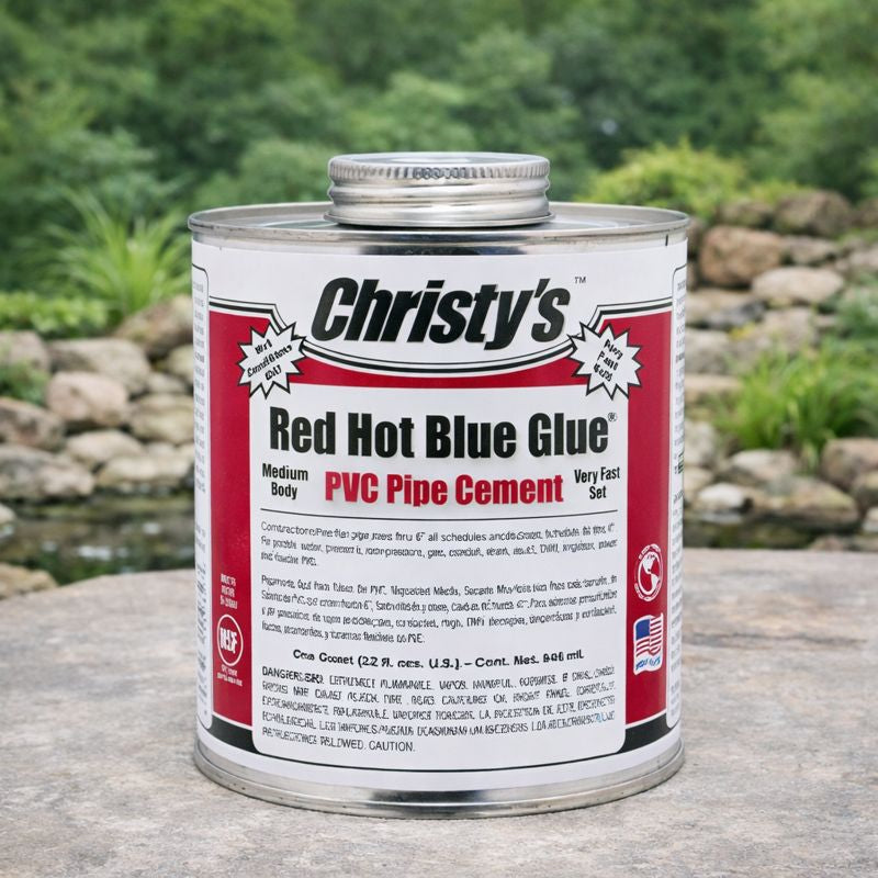 Christy’s Red Hot Blue Glue PVC Cement LVOC – 32 oz
