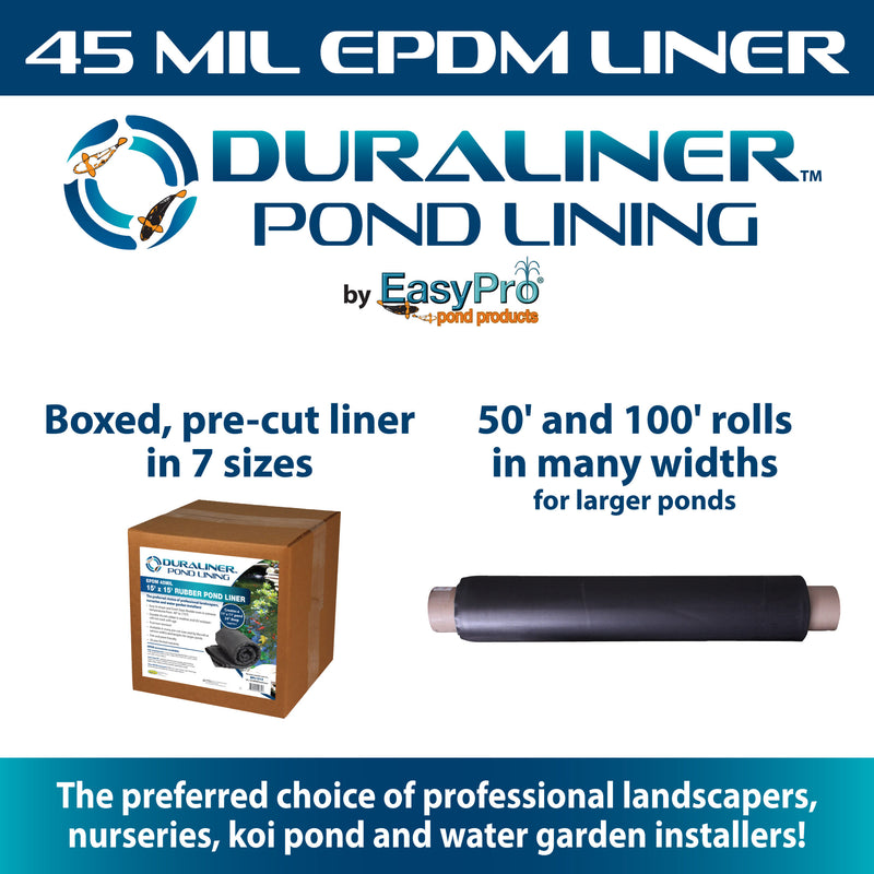 EasyPro BPL2020 – 20' x 20' 45 mil EPDM DuraLiner Pond Liner (Boxed)