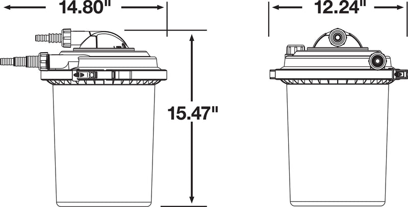 EasyPro EC1300 Eco-Clear Pressurized Filter – 1300 Gallons (No UV)
