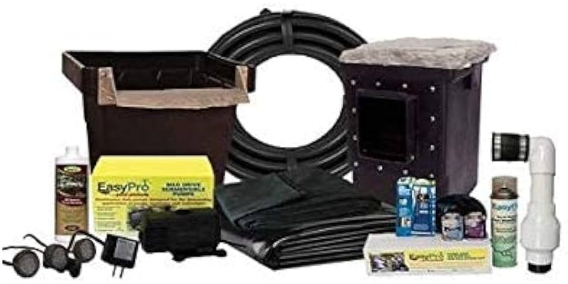 EasyPro ES811FB Pro-Series 8' × 11' Small Pond Kit – Complete Water Garden System with Skimmer, AquaFalls & Pump