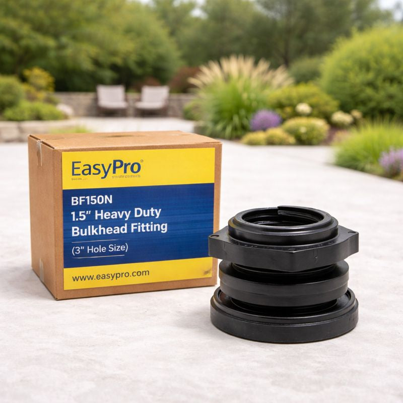 EasyPro BF150N – 1.5" Heavy-Duty Bulkhead Fitting (3" Hole Size)