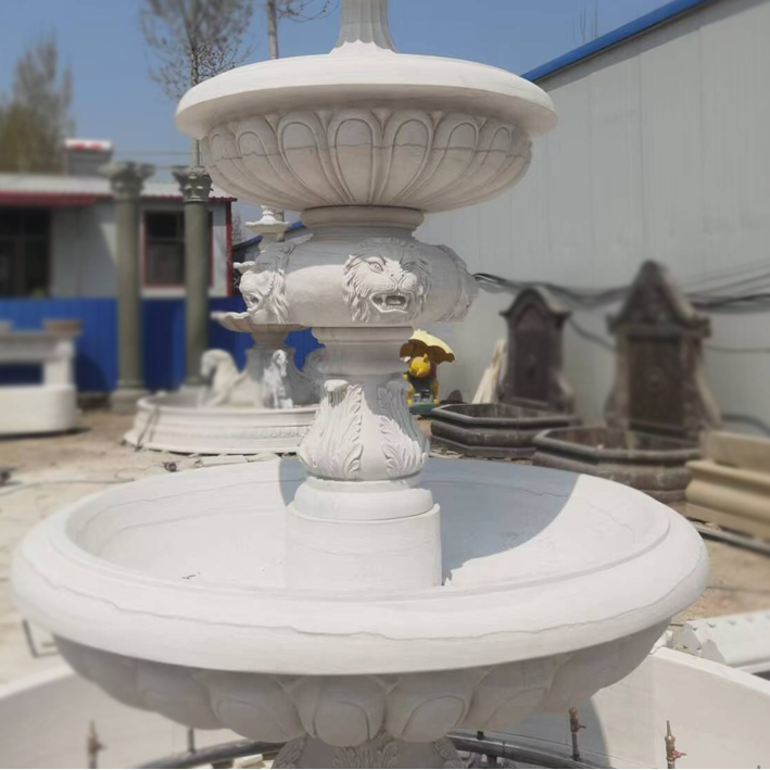 Large Concrete Outdoor Garden Fountain — Reinforced Architectural Water Feature for Landscapes