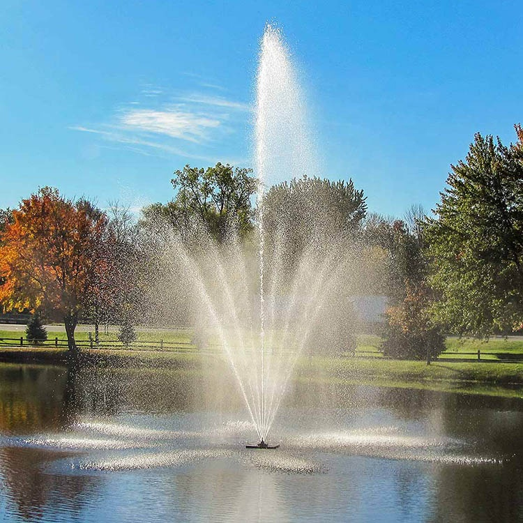 Fenlin Factory Outdoor Garden Lake Pond Decoration Rgb Led Light Stainless Steel Floating  Fountain