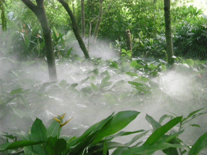 Fairyland Onsite Installation Indoor/Outdoor Hotel Fog Fountain Mist Maker Square Lake