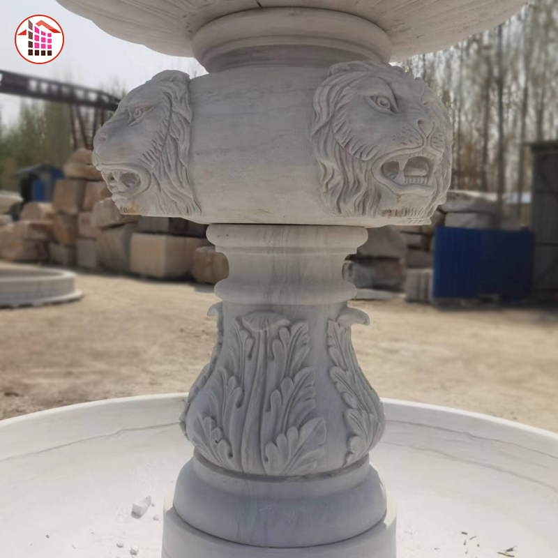 Large Concrete Outdoor Garden Fountain — Reinforced Architectural Water Feature for Landscapes