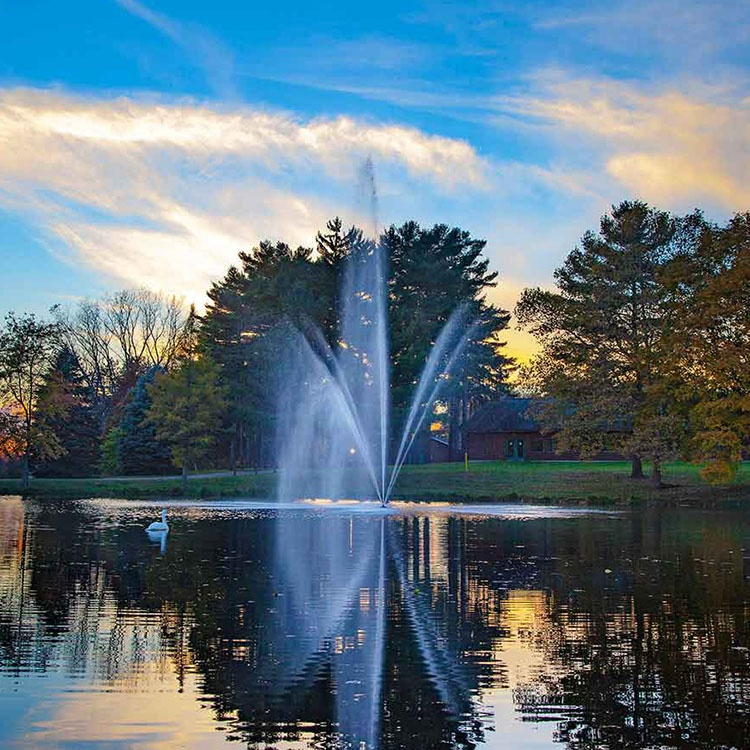 Fenlin Factory Outdoor Garden Lake Pond Decoration Rgb Led Light Stainless Steel Floating  Fountain