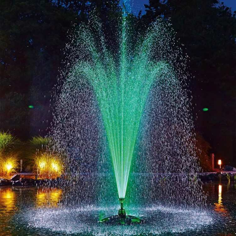 Floating RGB LED Stainless Steel Fountain — Dynamic Water Display System