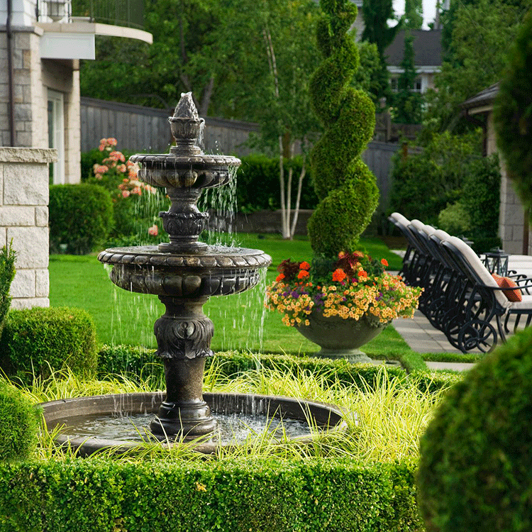 Concrete Garden Fountain — Durable Outdoor Water Feature for Landscapes & Patios