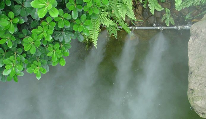 Fairyland Onsite Installation Indoor/Outdoor Hotel Fog Fountain Mist Maker Square Lake