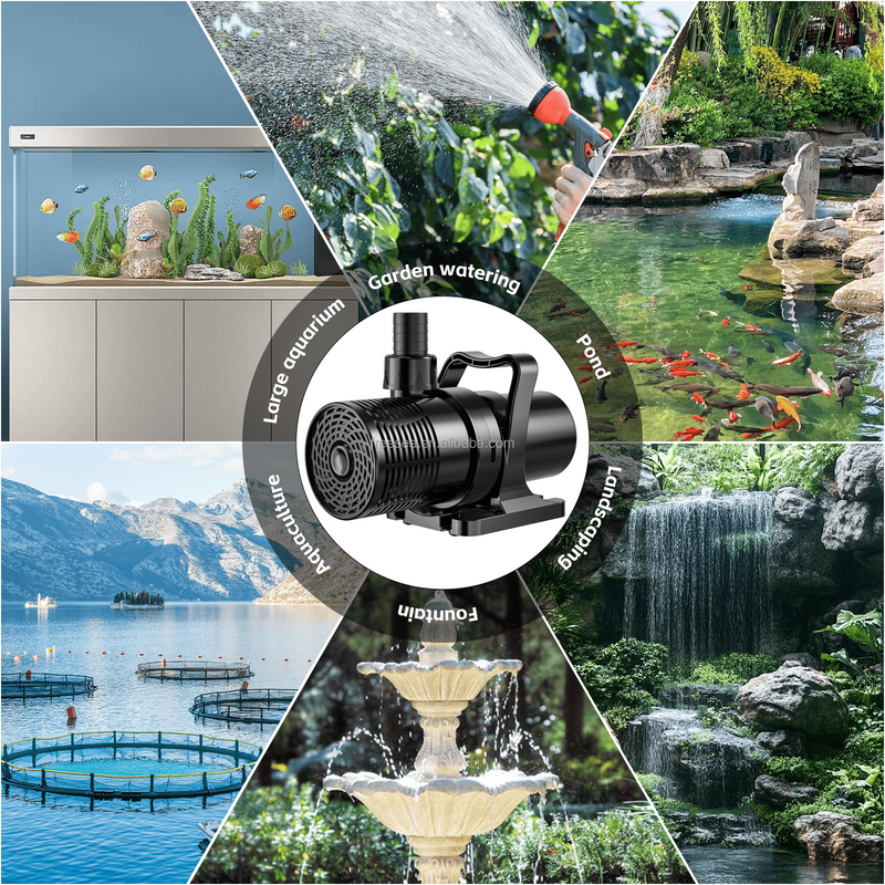 8000-22000L AC High Output Amphibious Pond Water Pump with Adjustable Outlet Direction for Aquaculture Koi