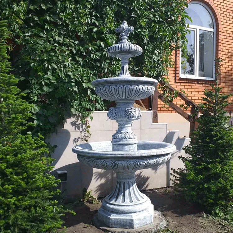 Concrete Garden Fountain — Durable Outdoor Water Feature for Landscapes & Patios