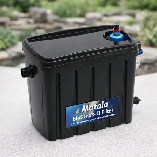 Matala BioSteps-II Filter with 16 Watt UV Clarifier – Up to 2,000 Gallons
