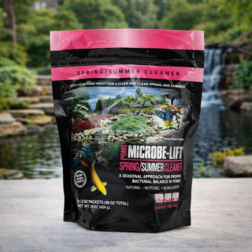 Microbe-Lift Spring/Summer Cleaner – 8 × 2 oz Packets (Seasonal Pond Startup)