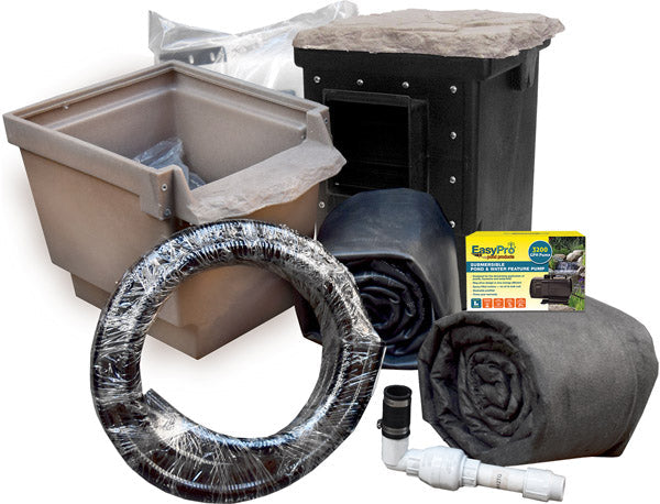 EasyPro ET811FB Pro-Series 8' x 11' Mini Pond Kit – Complete Koi Ecosystem System with Skimmer & BioFalls